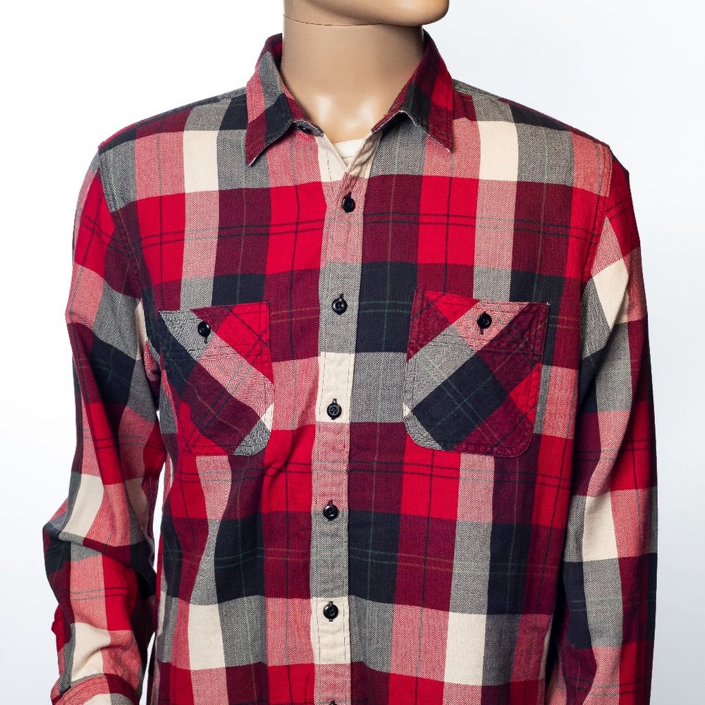 Vintage J Crew Trade & Co Sporting Goods Flannel Button Down Shirt